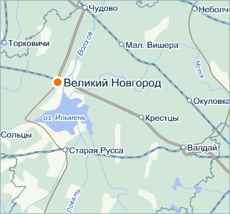 Карта Великий Новгород